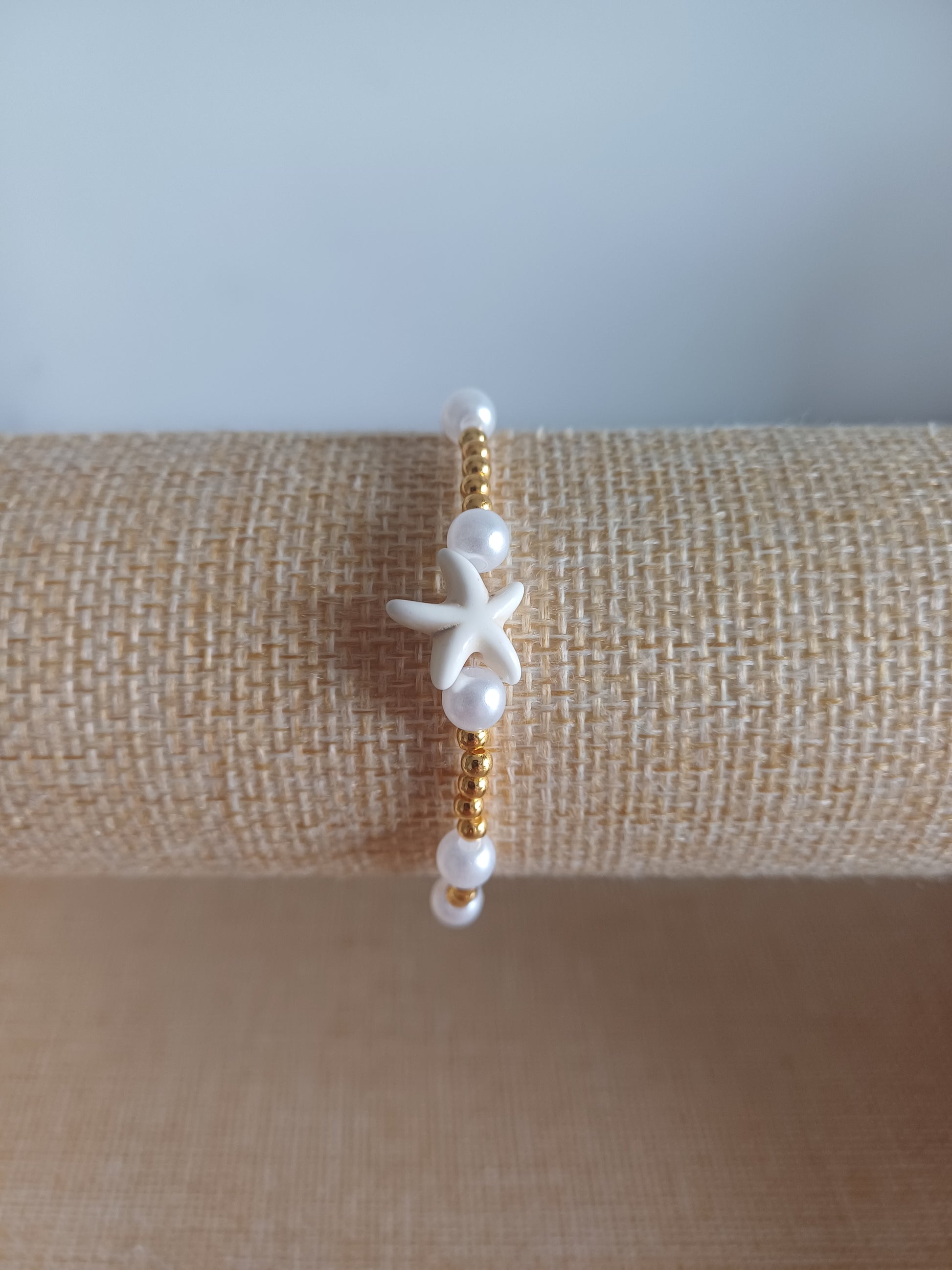 Parel zeester armband